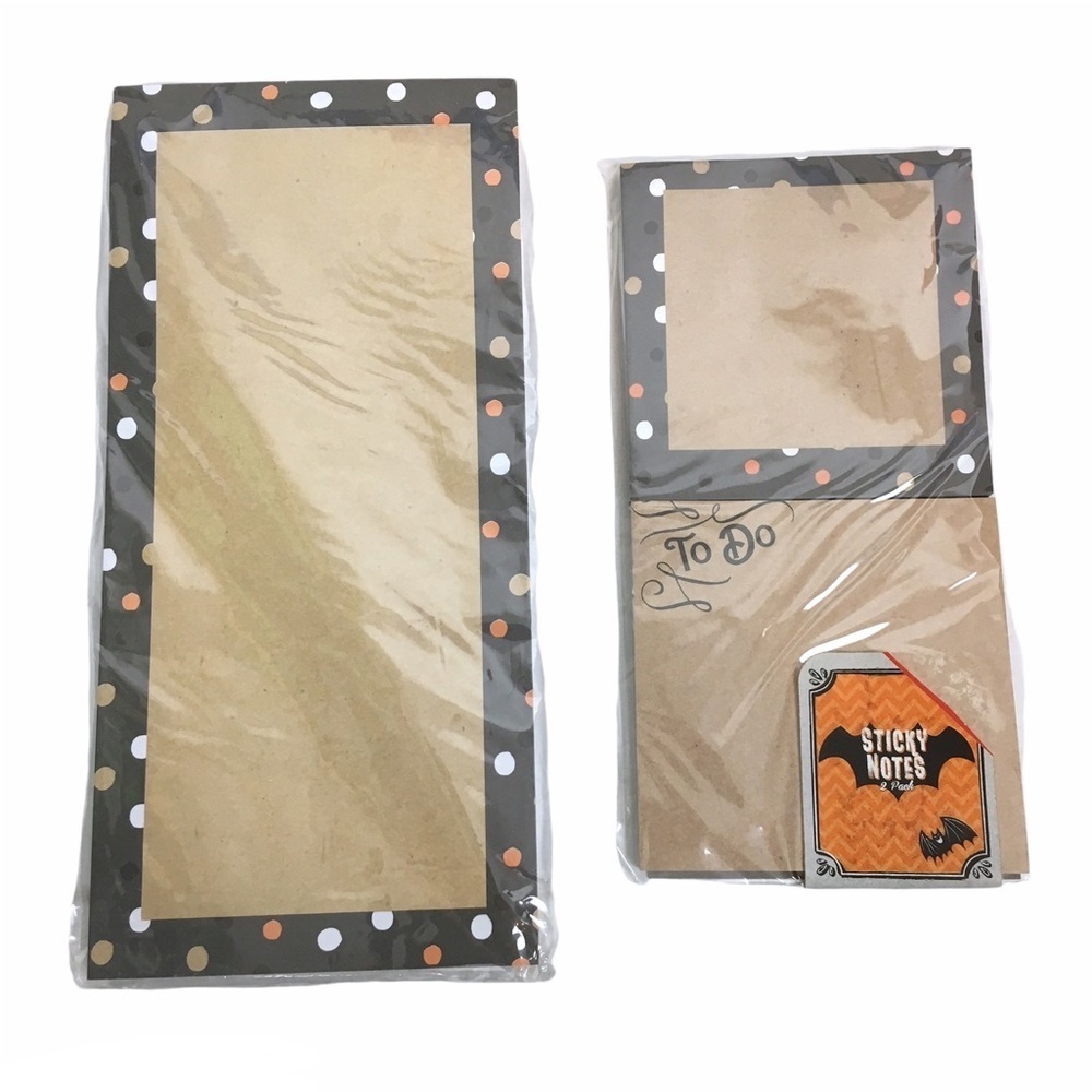 Halloween Planner Stationery Kit Set To Do List Pad Sticky Notes Kraft Paper